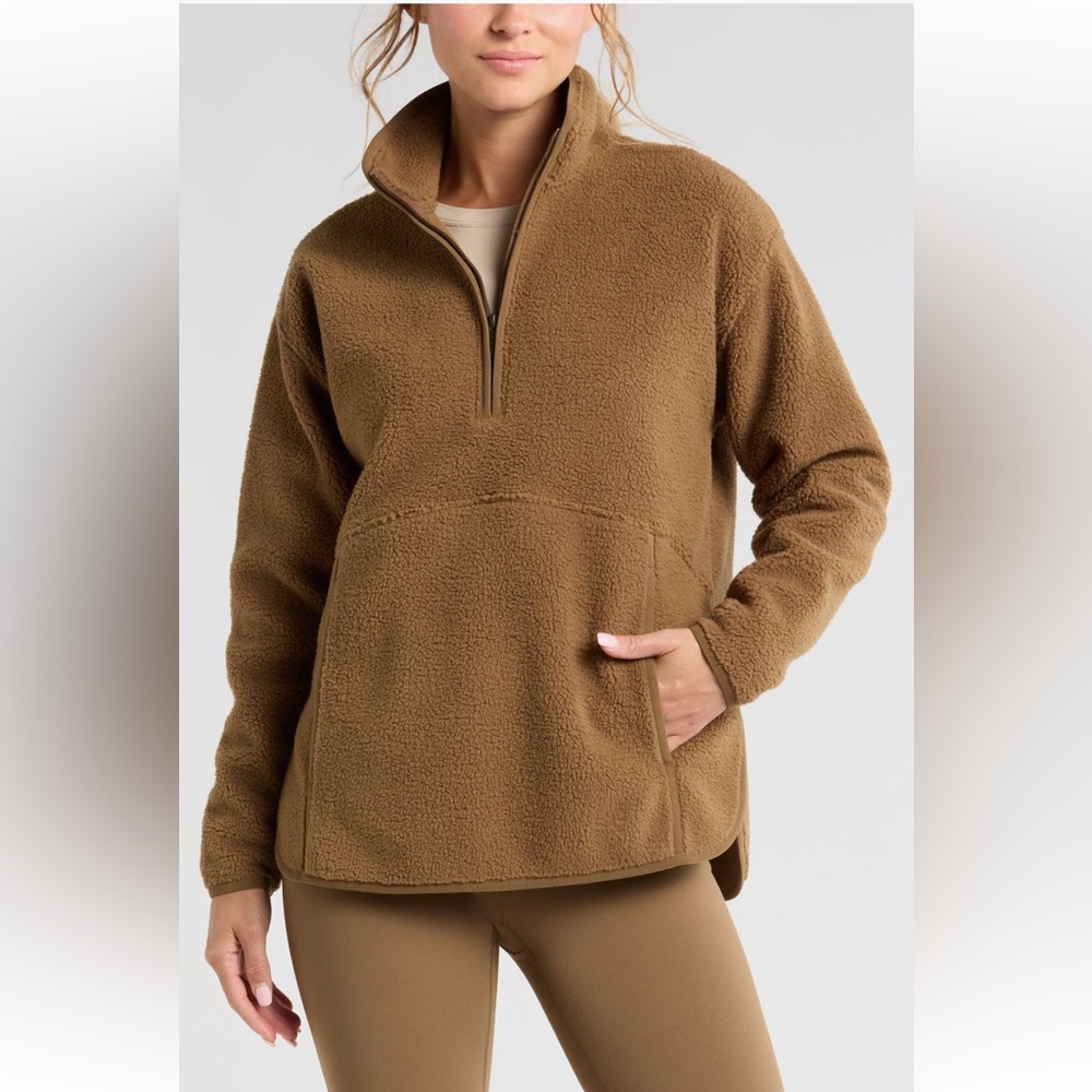 Zella faux shearling half zip Jacket